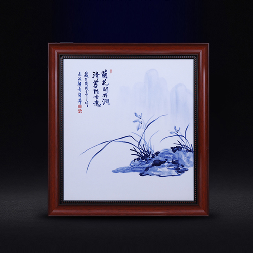 <b>陶瓷瓷板畫大香蕉手机视频 蘭花青花瓷瓷板畫</b>